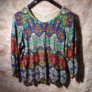 Multi-colored cardigan XL